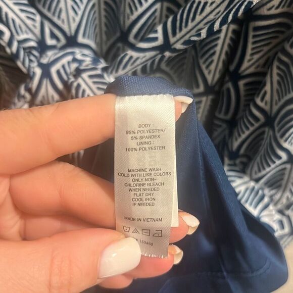 ✨41 Hawthorne Lorene Faux Wrap Knit Sz Large Blue Dress✨ - Picture 9 of 11